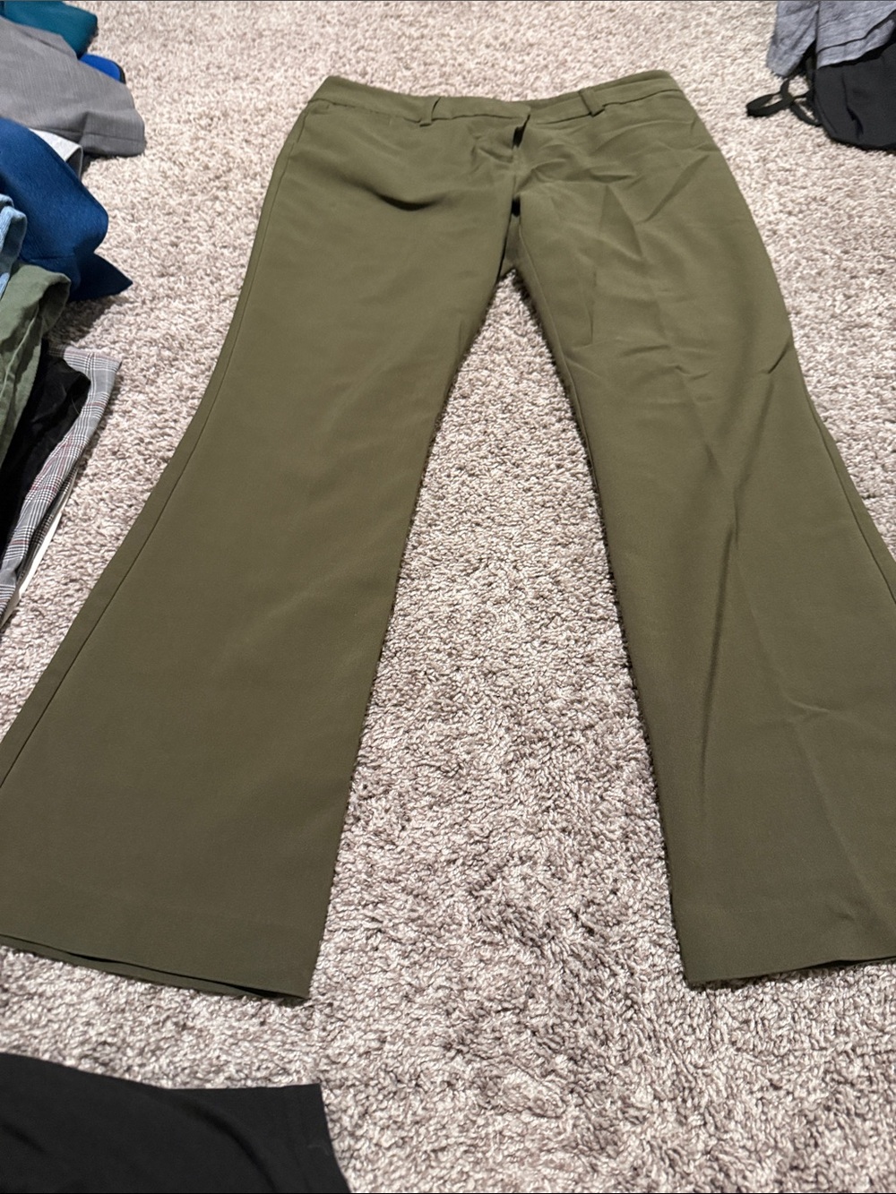 New York & Company Olive Green Boot Cut Pants